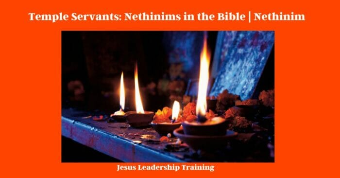 Temple Servants: Nethinims in the Bible | Nethinim