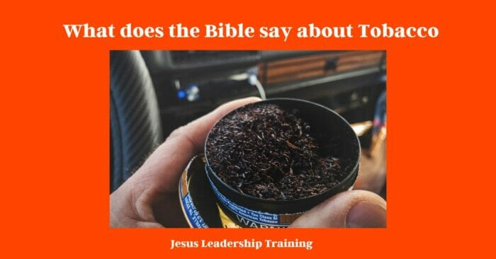 What does the Bible say about Tobacco