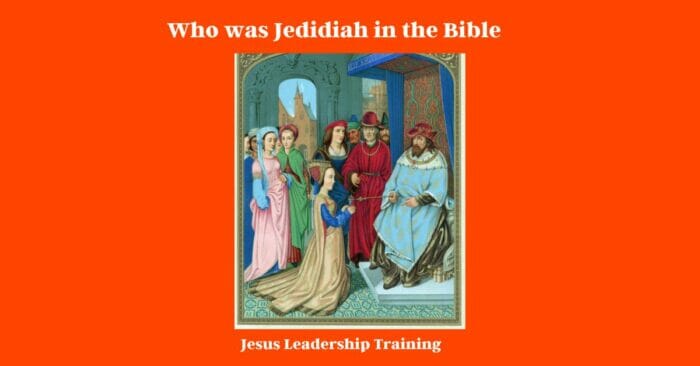 Who was Jedidiah in the Bibl
jebediah bible