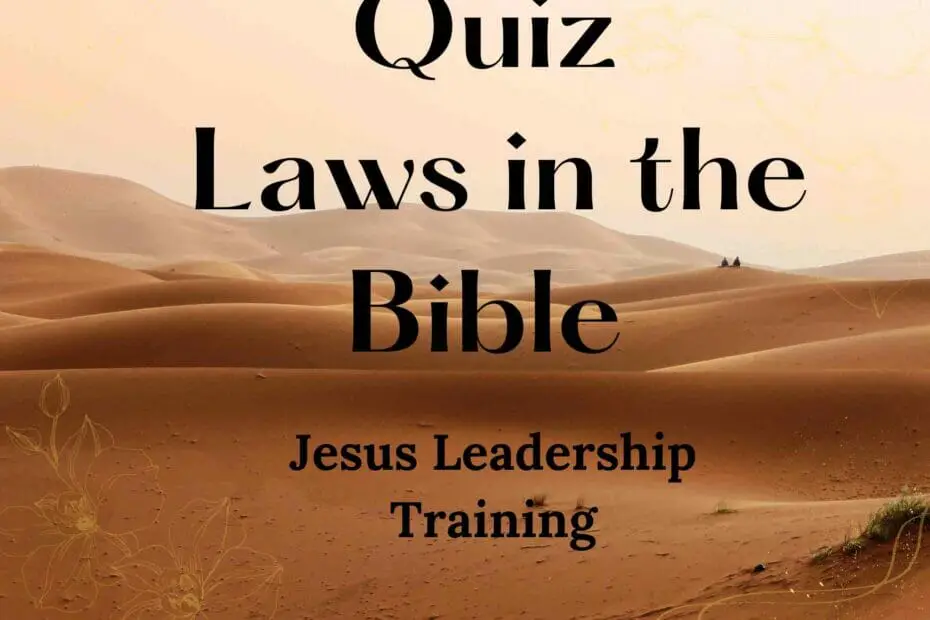 Quiz - Laws in the Bible