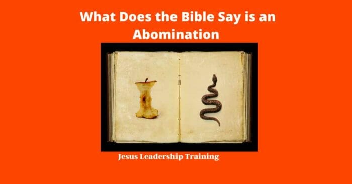 What Does the Bible Say is an Abomination