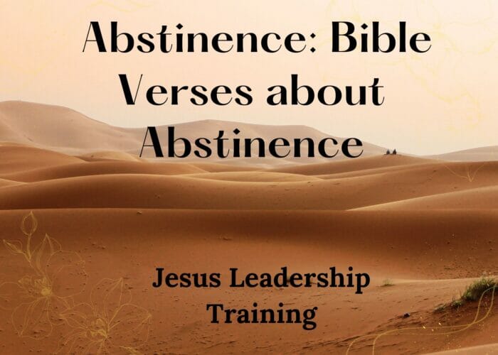 Abstinence: Bible Verses about Abstinence