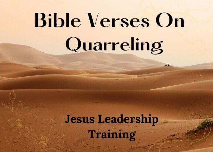 Bible Verses On Quarreling