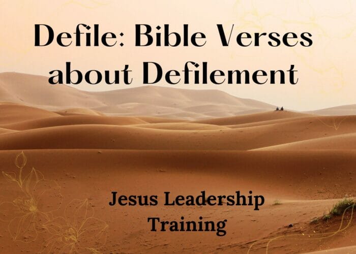 Defile Bible Verses about Defilement