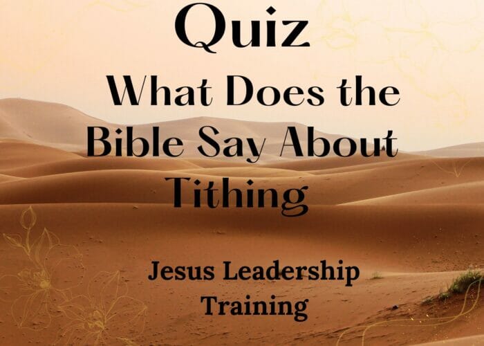 Quiz - What Does the Bible Say About Tithing