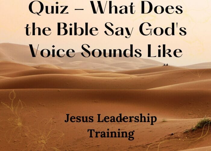 Quiz - What Does the Bible Say God's Voice Sounds Like
