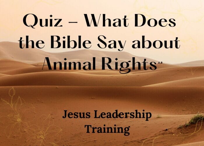 Quiz - What Does the Bible Say about Animal Rights