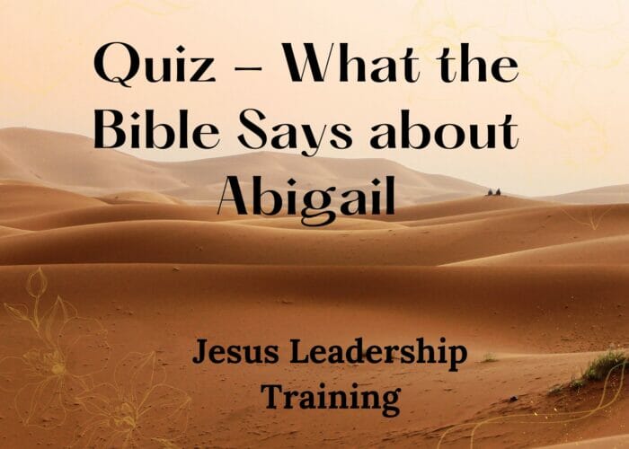 Quiz - What the Bible Says about Abigail