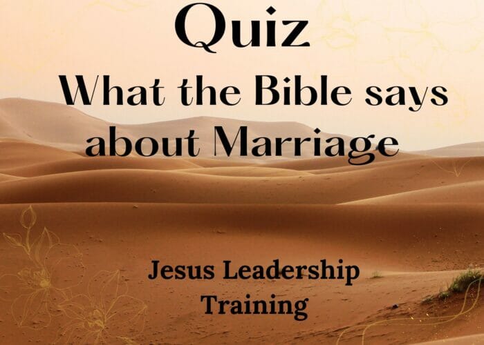 Quiz - What the Bible says about Marriage