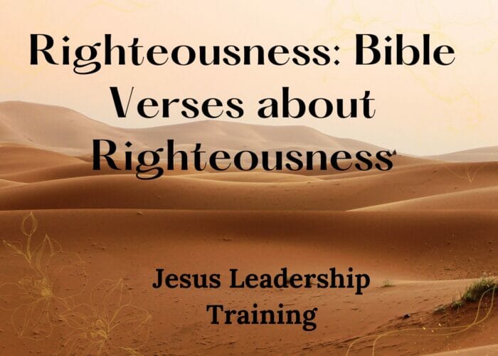 Righteousness: Bible Verses about Righteousness