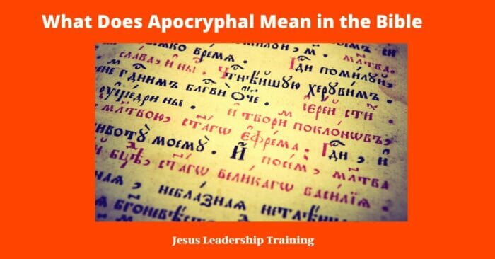 What Does Apocryphal Mean in the Bible