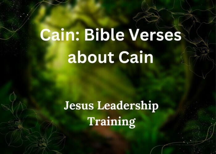 Cain Bible Verses about Cain