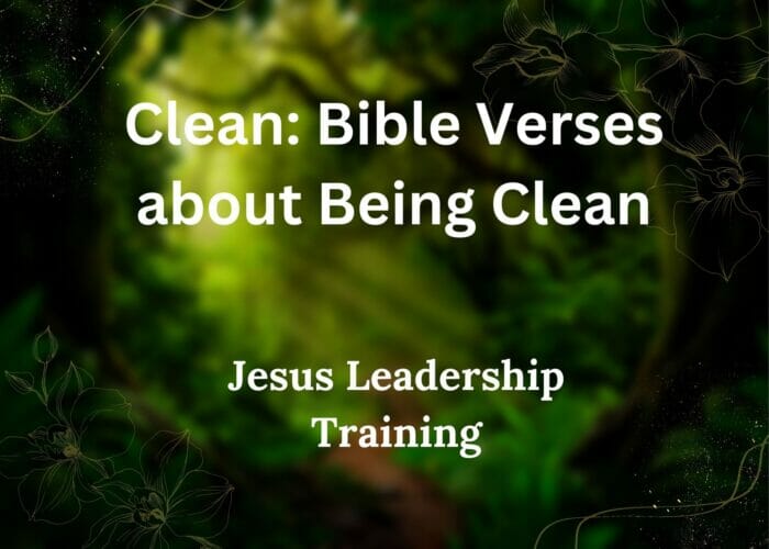 Clean Bible Verses about Being Clean