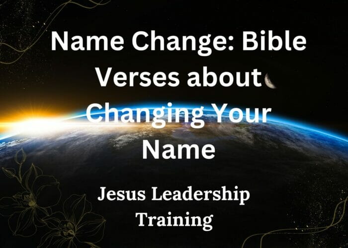 Name Change Bible Verses about Changing Your Name