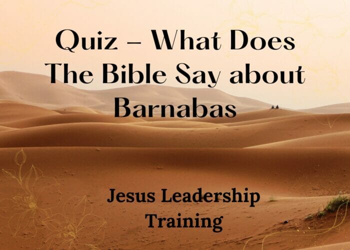 Quiz - What Does The Bible Say about Barnabas