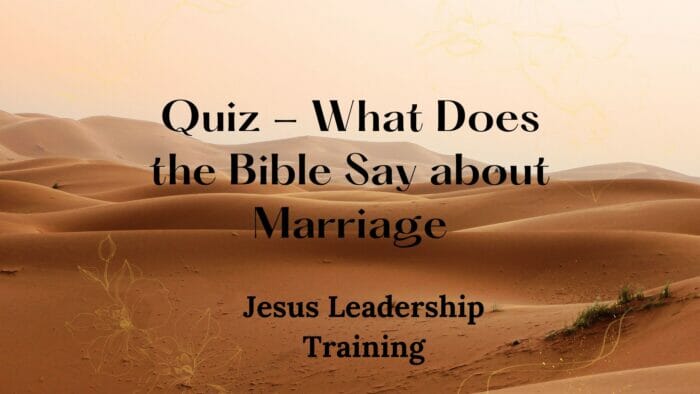 Quiz - What Does the Bible Say about Marriage