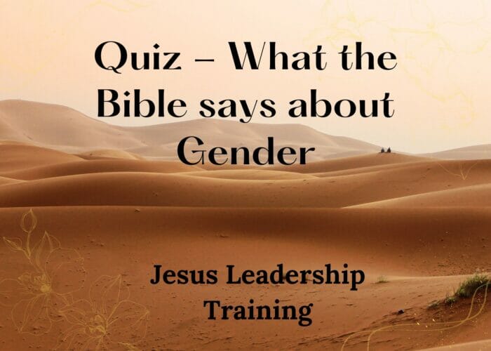 Quiz - What the Bible says about Gender
