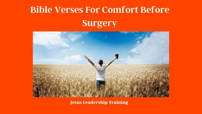 Bible Verses For Comfort Before Surgery