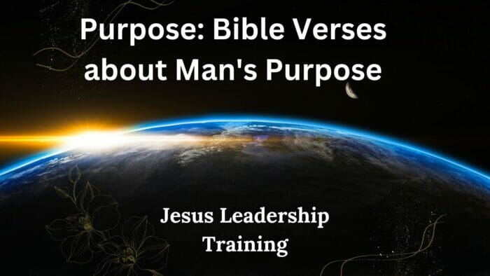 Purpose Bible Verses about Man's Purpose
