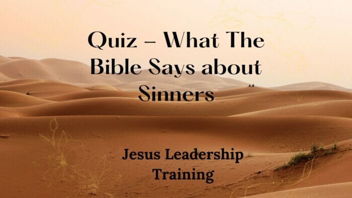 Quiz - What The Bible Says about Sinners
