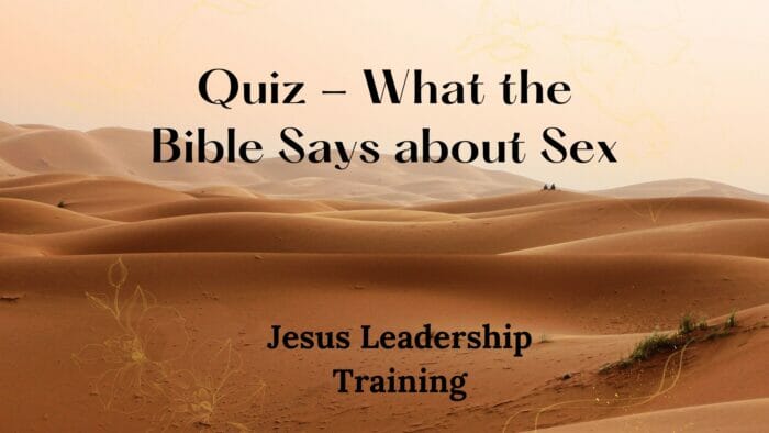 Quiz - What the Bible Says about Sex