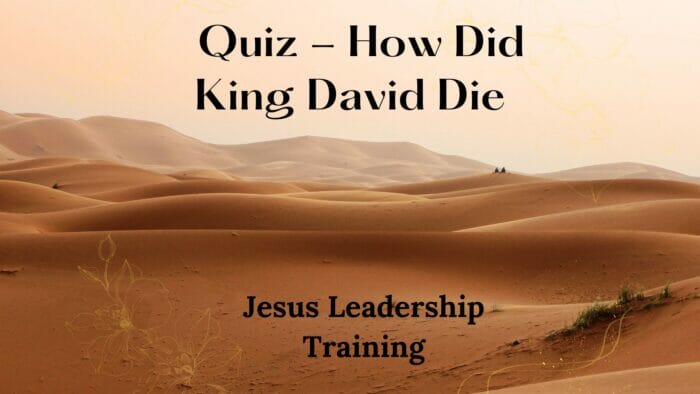 Quiz - How Did King David Die