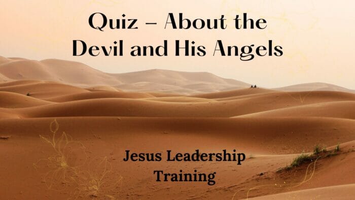 Quiz - About the Devil and His Angels