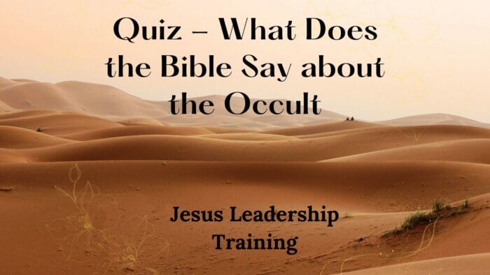 Quiz - What Does the Bible Say about the Occult