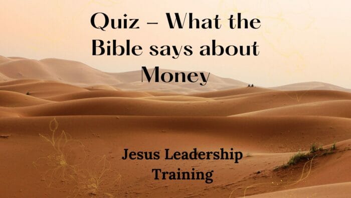Quiz - What the Bible says about Money