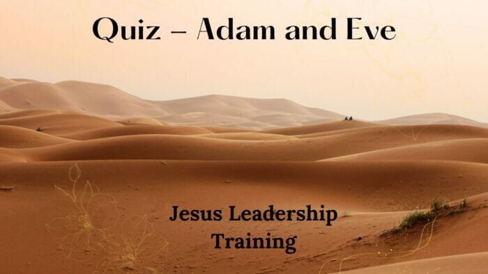 Quiz - Adam and Eve