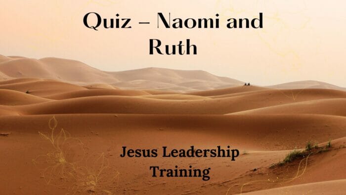 Quiz - Naomi and Ruth