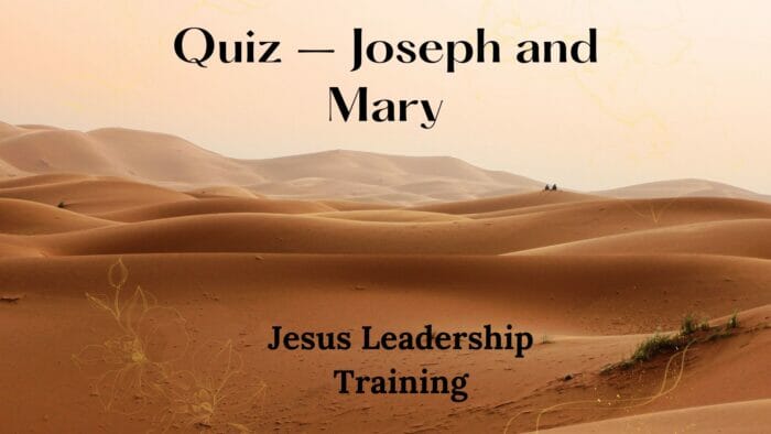 Quiz – Joseph and Mary