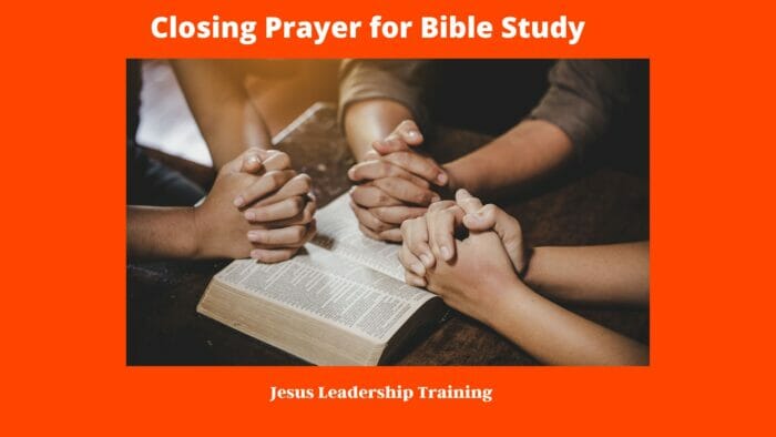 Closing Prayer for Bible Study