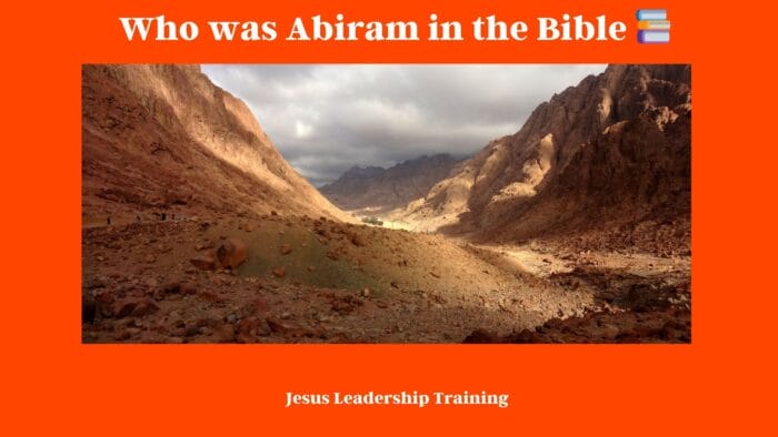 Who was Abiram in the Bible 📚