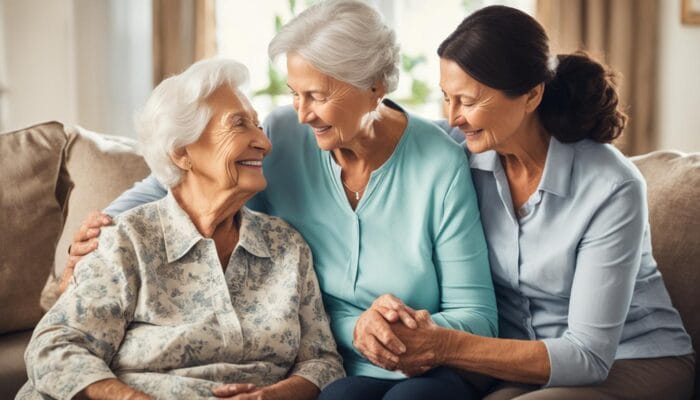 Christian woman caring for aging parents