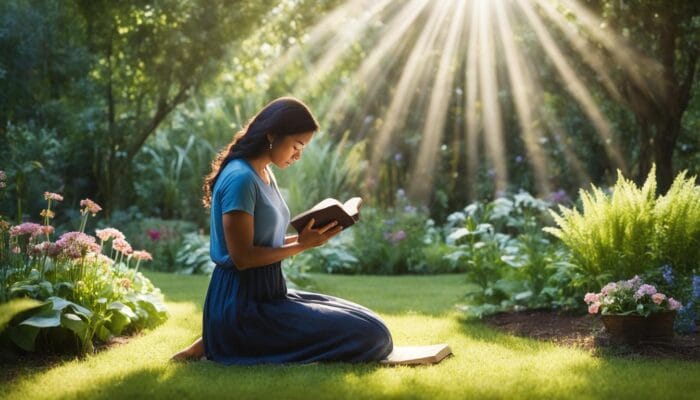 Christian woman deepening prayer life