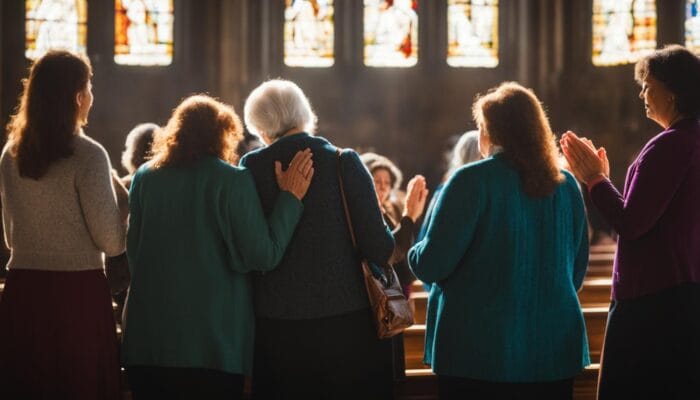 Christian woman supportive church community