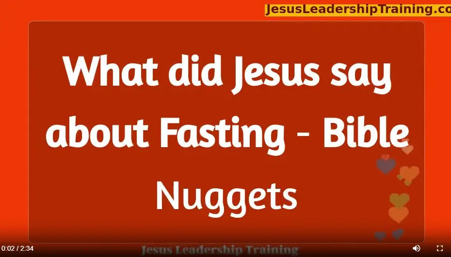 What did Jesus say about Fasting
