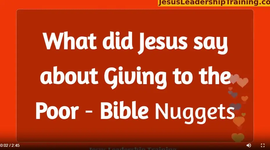 What did Jesus say about Giving to the Poor