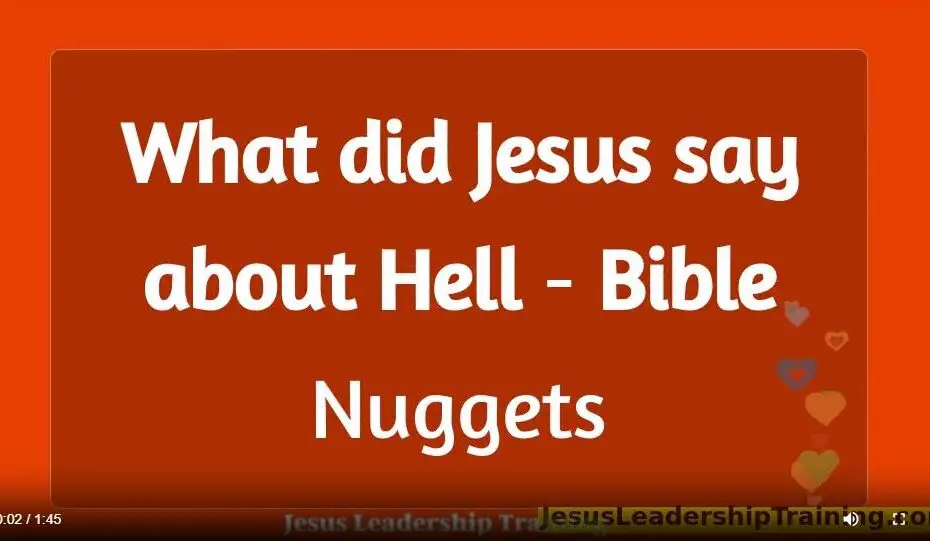 What did Jesus say about Hell