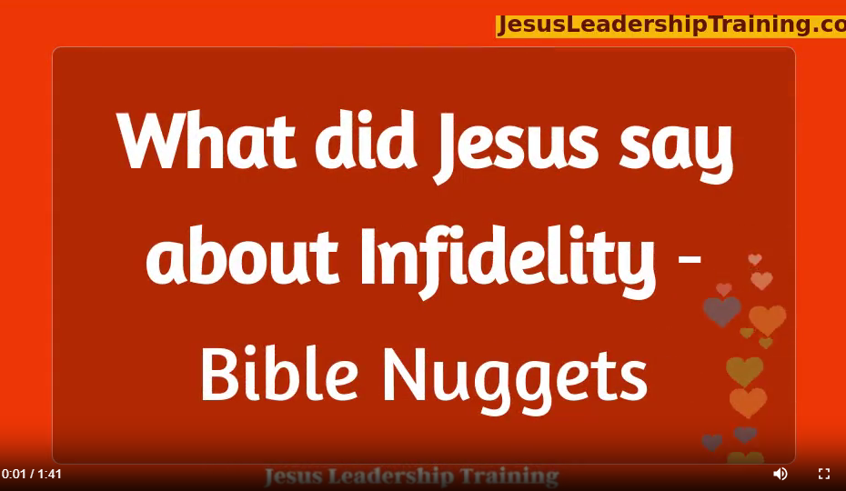 What did Jesus say about Infidelity