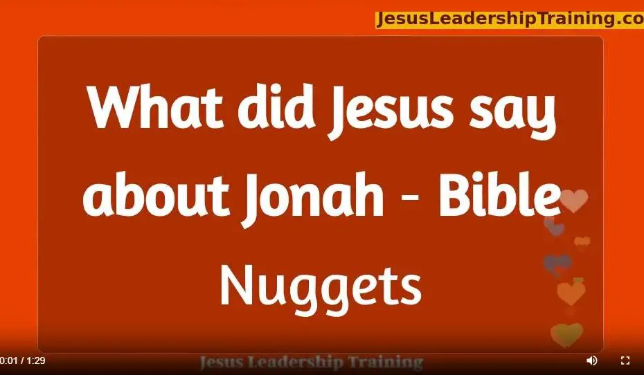 What did Jesus say about Jonah
