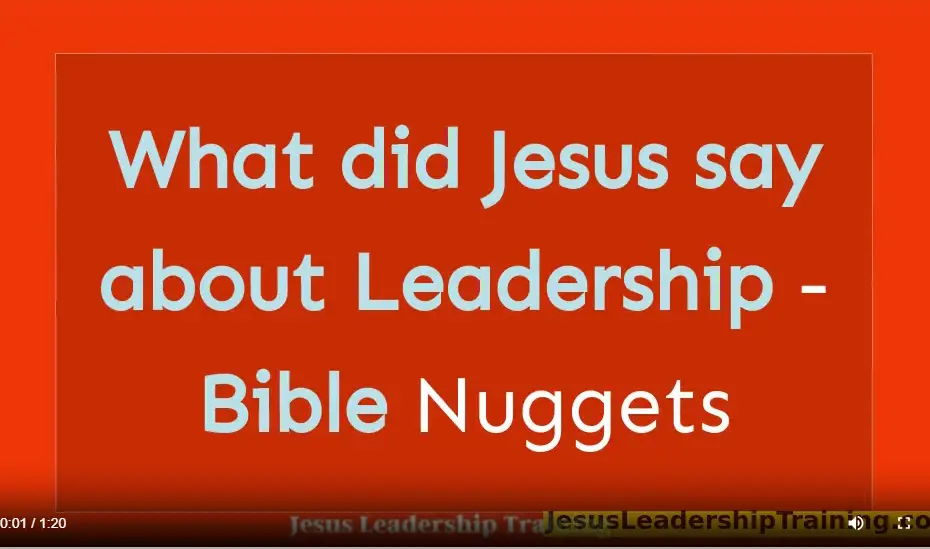 What did Jesus say about Leadership