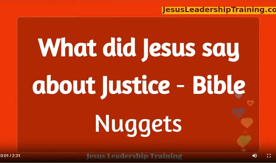 What did jesus say about Justice