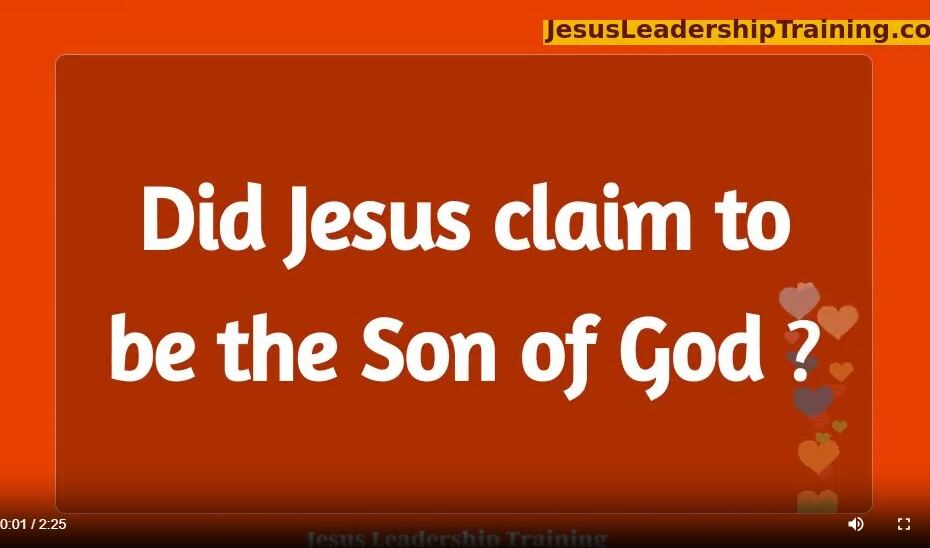 Did Jesus Clain to be the Son of God