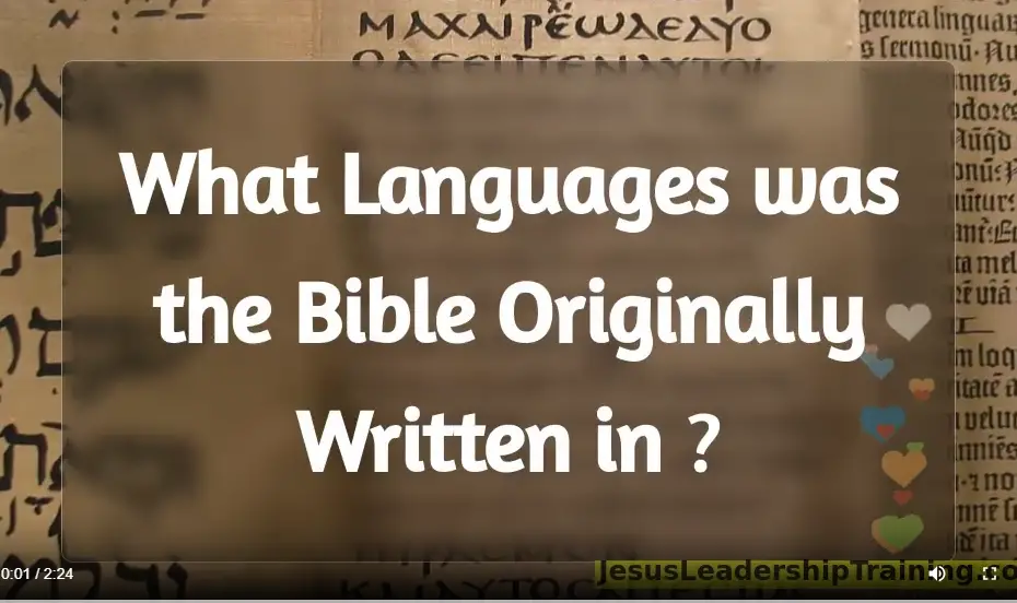 What Languages was the Bible originally written in,