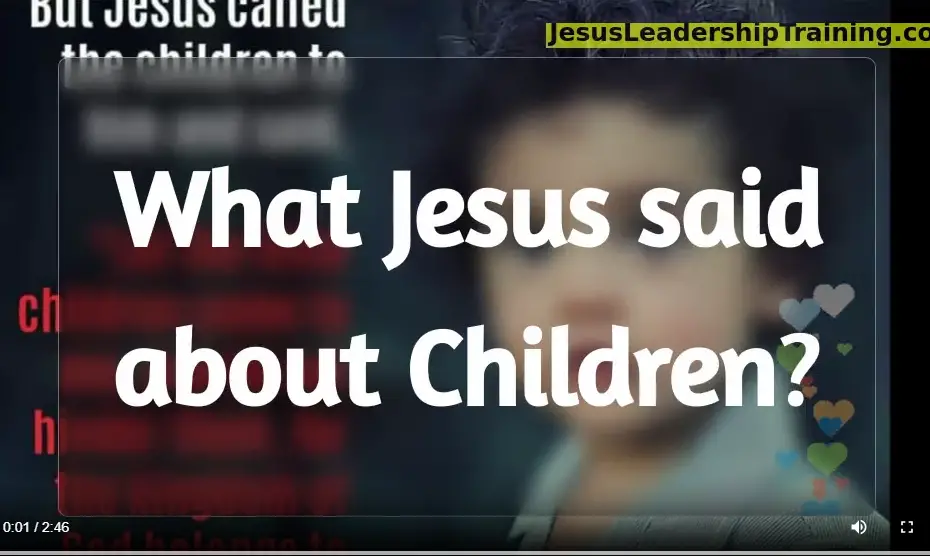What jesus said about Children