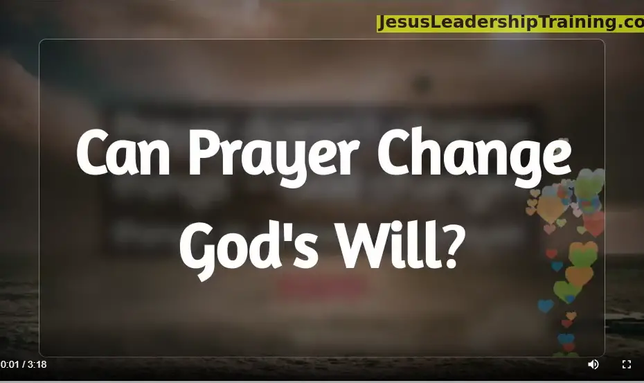 can prayer change god's will